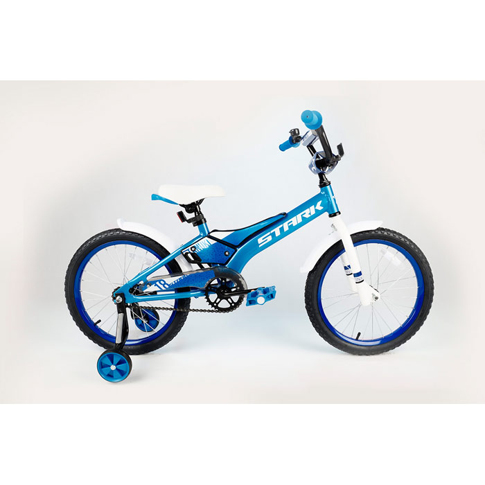 Велосипед STARK Tanuki 18 Boy (голубой/белый) (2020)