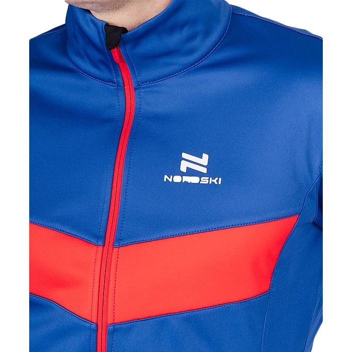 Куртка разминочная NORDSKI Base Patriot (синий/красный)