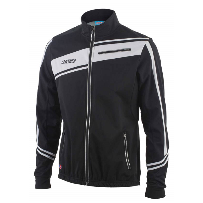 Куртка разминочная KV+ Race (черный/белый)