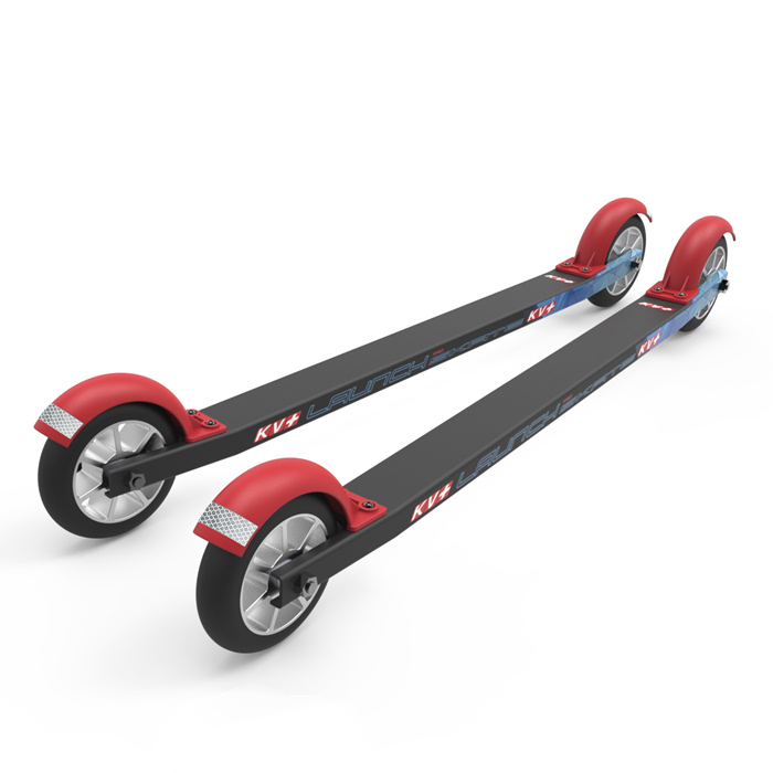 Лыжероллеры KV+ Коньковые Launch Pro Skate Curved 60 см. (Slow Wheels) (черный)