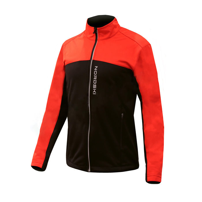 Куртка разминочная NORDSKI Active (черный/красный)