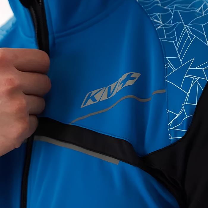 Куртка разминочная KV+ Davos (черный/синий)