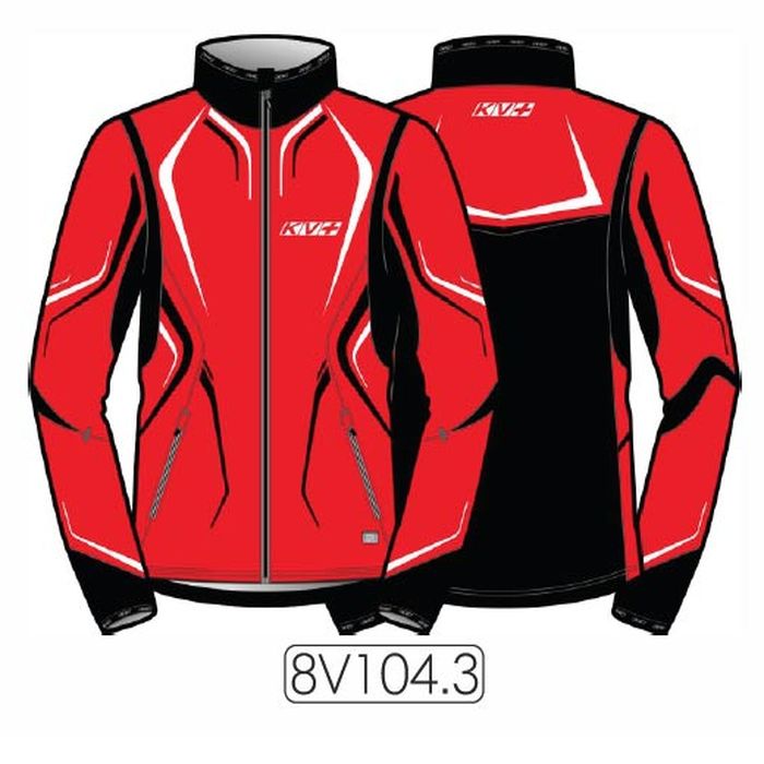 Куртка разминочная KV+ Exclusive (красный/белый)