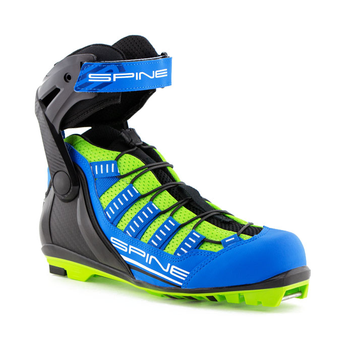 Лыжероллерные ботинки SPINE NNN Skiroll Skate (17) (синий/черный/салатовый)