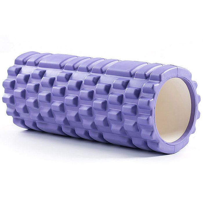 Ролик для йоги SPORTEX массажный 33х15 см (ЭВА/АБС) (фиолетовый)