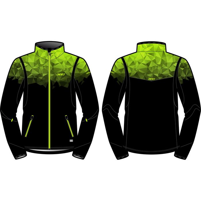 Куртка разминочная KV+  Tornado Jacket (черный/зеленый)