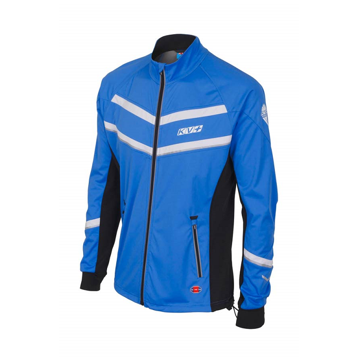 Куртка разминочная KV+ Premium (pro-wind-tech fabric) (синий/черный)