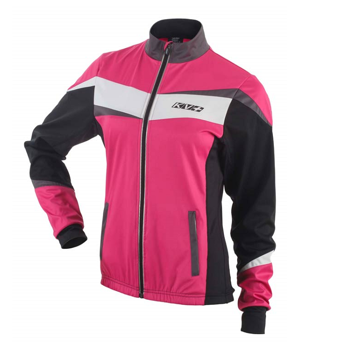 Куртка разминочная женская KV+ Exclusive (розовый/серый)