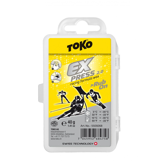 Экспресс смазка TOKO Express Racing Rub On 0°С -30°С 40 г.