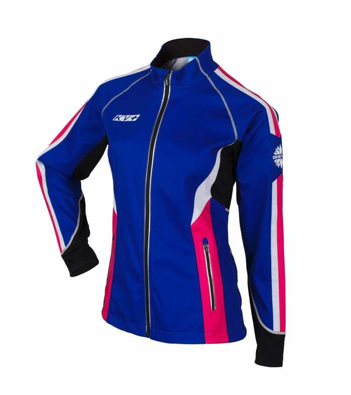 Куртка разминочная женская KV+ Ginevra (wind protection) (синий/розовый)