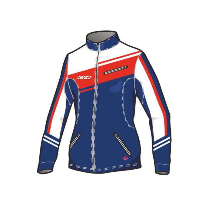Куртка разминочная женская KV+ Race (синий/красный)