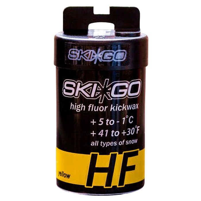 Мазь держания SKIGO HF Kickwax Yellow (для мокрого снега) (+5°С -1°С) 45 г.