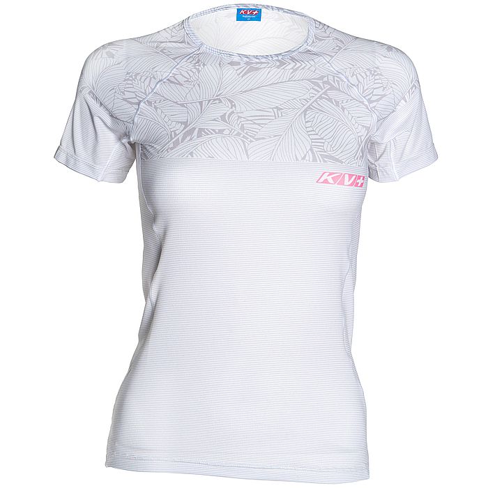 Футболка для бега женская KV+ Sprint T-Shirt (белый/серый)