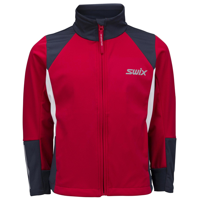 Куртка разминочная Jr. SWIX Steady (красный/черный)