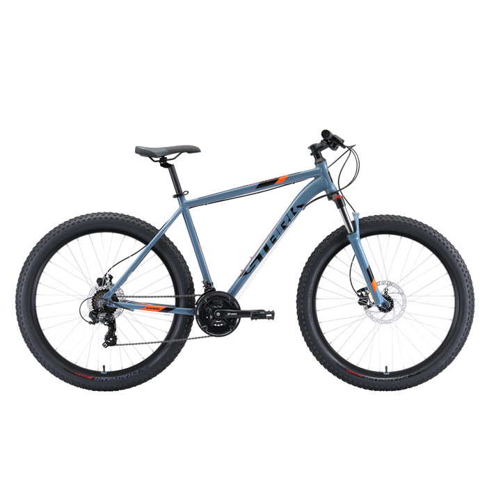 Велосипед STARK Hunter 27.2+ HD (серый/черный/оранжевый) (2020)