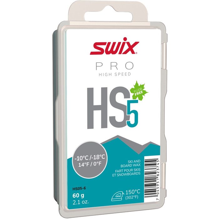 Парафин углеводородный SWIX HS5 Turquoise (-10°С -18°С) 60 г.