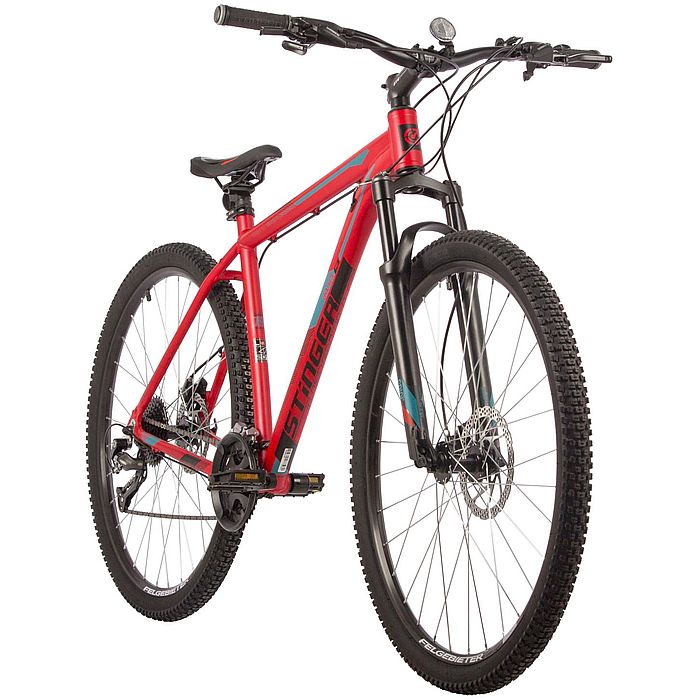 Велосипед STINGER Graphite Pro 29&quot;, Al, H-Disk Brake, 27-Speed (красный) (2021)