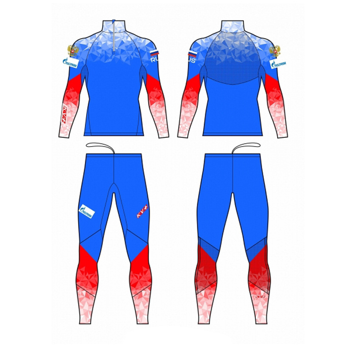 Комбинезон раздельный KV+ Lahti 2 Pieces Suit (синий/красный)