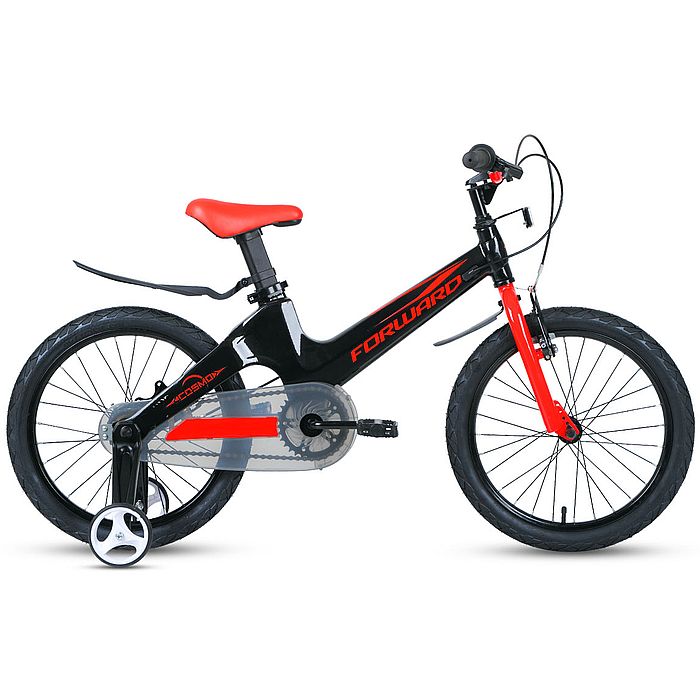 Велосипед FORWARD Cosmo 16 2.0 (черный/красный) (20-21)