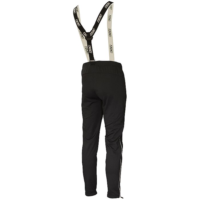 Брюки разминочные KV+ Pants Cross Bib & Brace, (pro-wind-tech fabric) (черный)