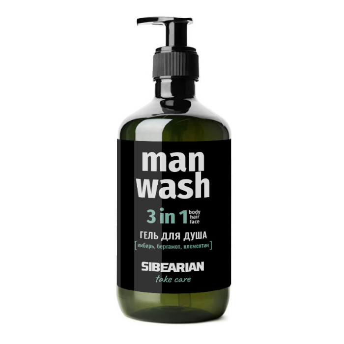 Гель для душа SIBEARIAN Man Wash 3-in-1 500 мл.