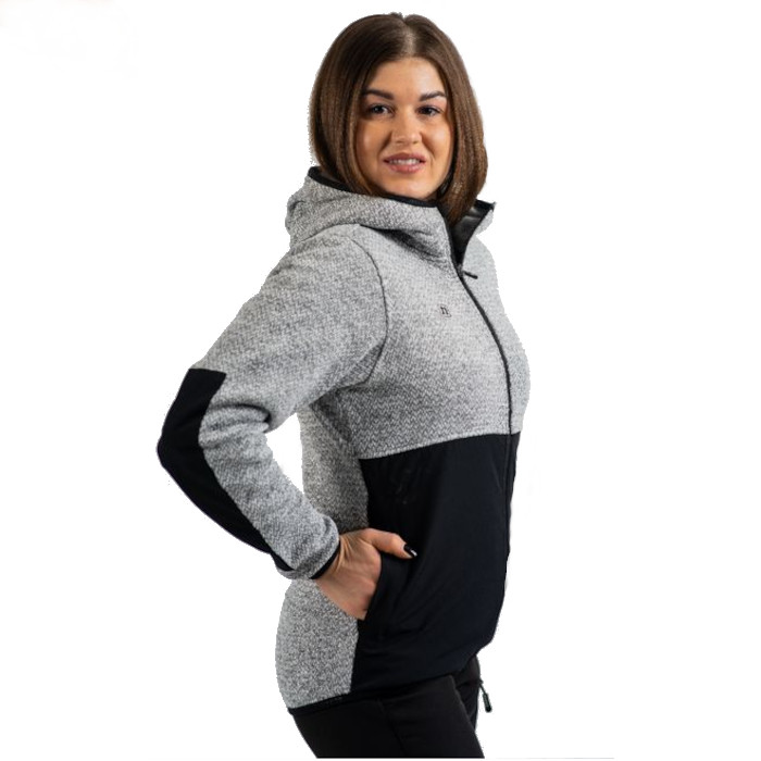 Кофта женская NONAME Fleece Jacket UX (серый/черный)