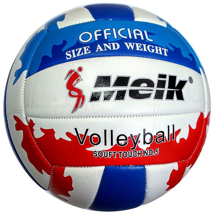 Мяч волейбольный MEIK ROM-2811 (PU 2.5, 270 гр, маш. сш.) (белый/синий)