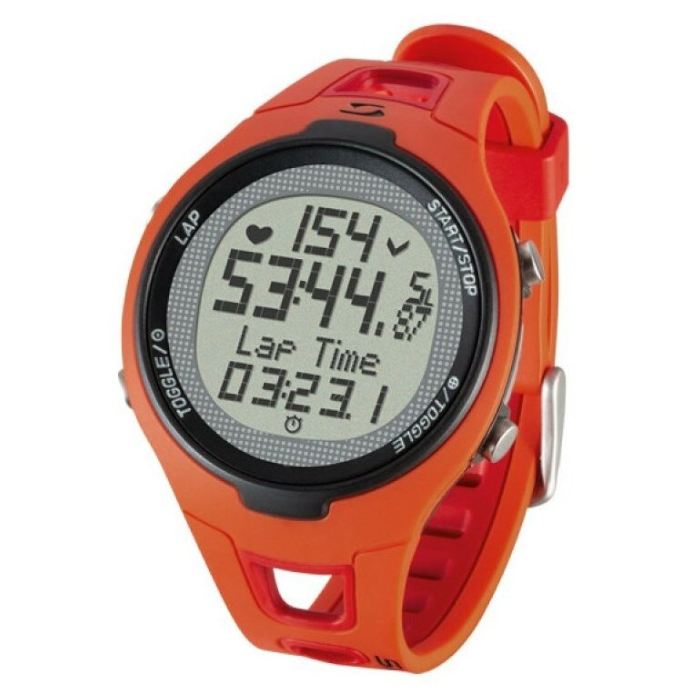 Часы спортивные SIGMA PC-15.11 (15 функций, пульсометр, таймер, калории) (21515) (красный)