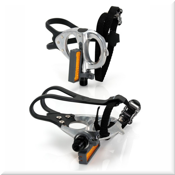 Педали XLC Road-pedalwith PD-R02 hocks and belt, silver SB-Plus 