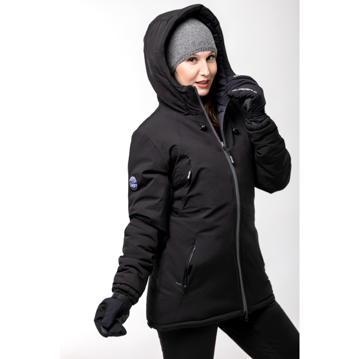 Куртка утепленная женская KV+ Dakota Jacket Woman (двусторонняя) (черный)