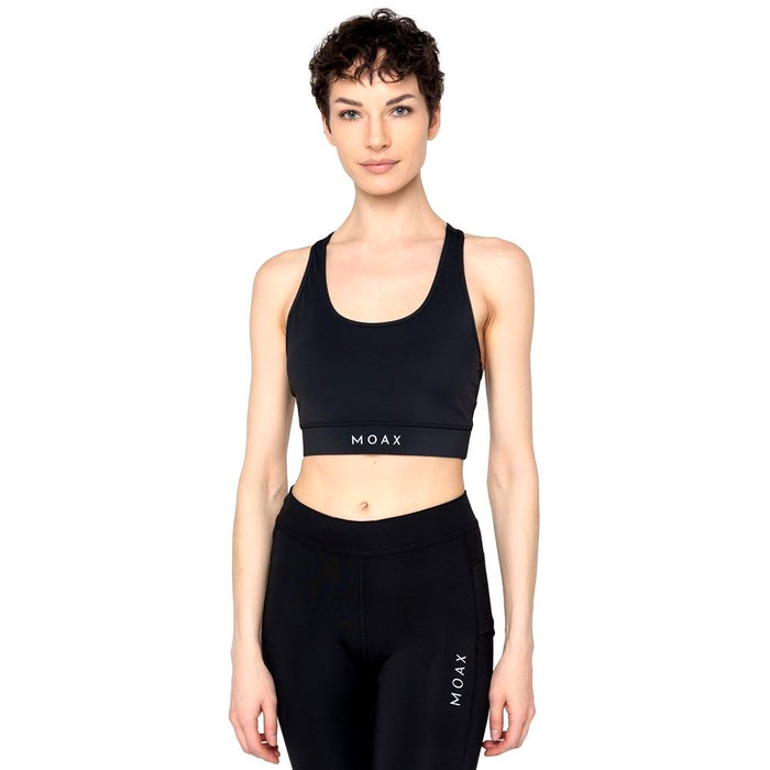Топ для бега MOAX Passion со съемными чашами (черный)