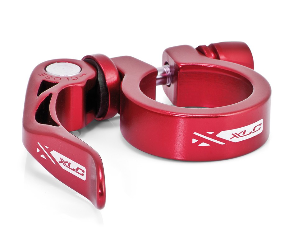 Седла XLC Seat post-clamp ring Ø 34,9 mm red with QR PC-L04