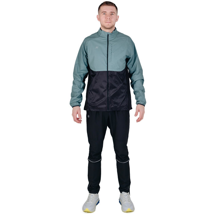 Куртка для бега NONAME Windy 26 (зеленый/черный)
