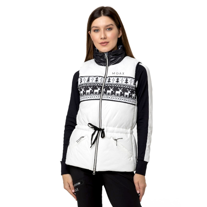 Жилет утепленный женский MOAX Laura Dupont (белый)