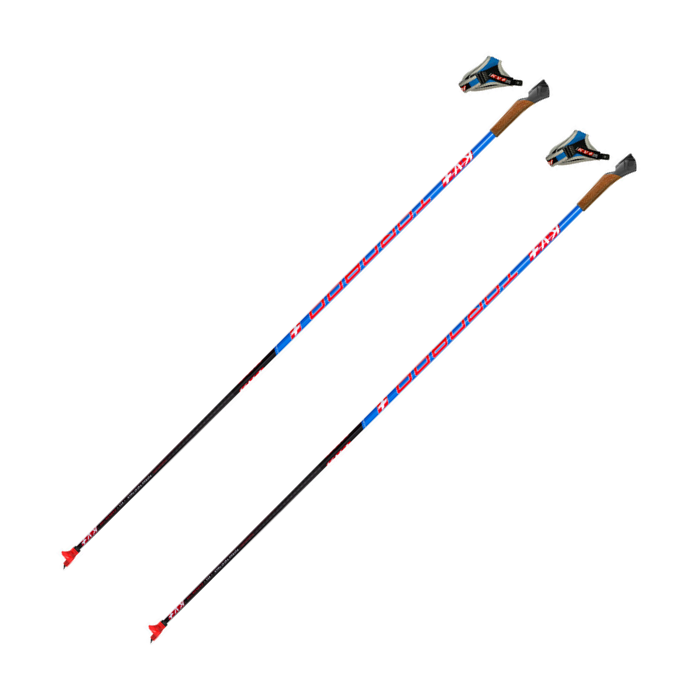 Лыжные палки KV+ (22P003Q) Tornado Plus QCD (Карбон 100%) (синий/черный)