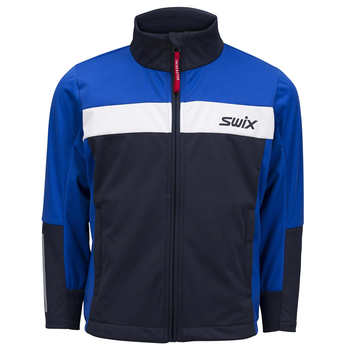 Куртка разминочная Jr. SWIX Steady (черный/синий)
