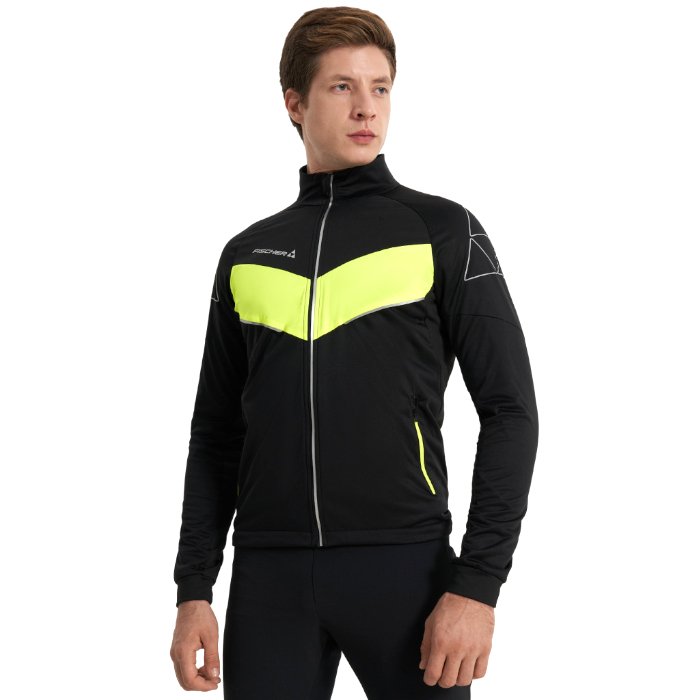 Куртка разминочная FISCHER Basic (желтый/черный)