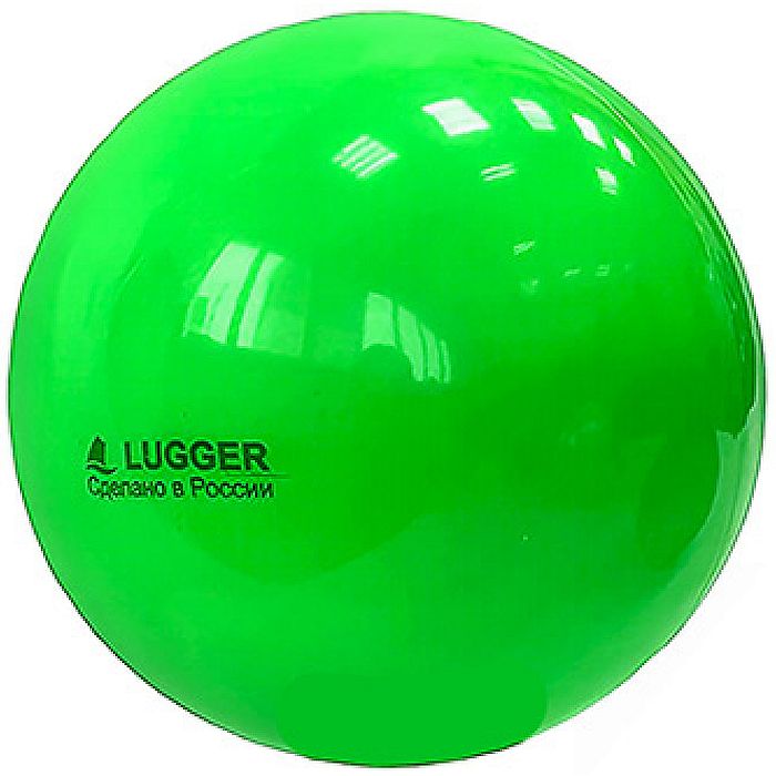 Мяч для художественной гимнастики LUGGER d=19 см, однотонный (зеленый)