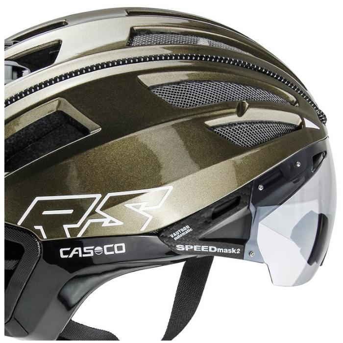 Шлем для велосипеда CASCO SPEEDairo 2 (с визором) (оливковый)