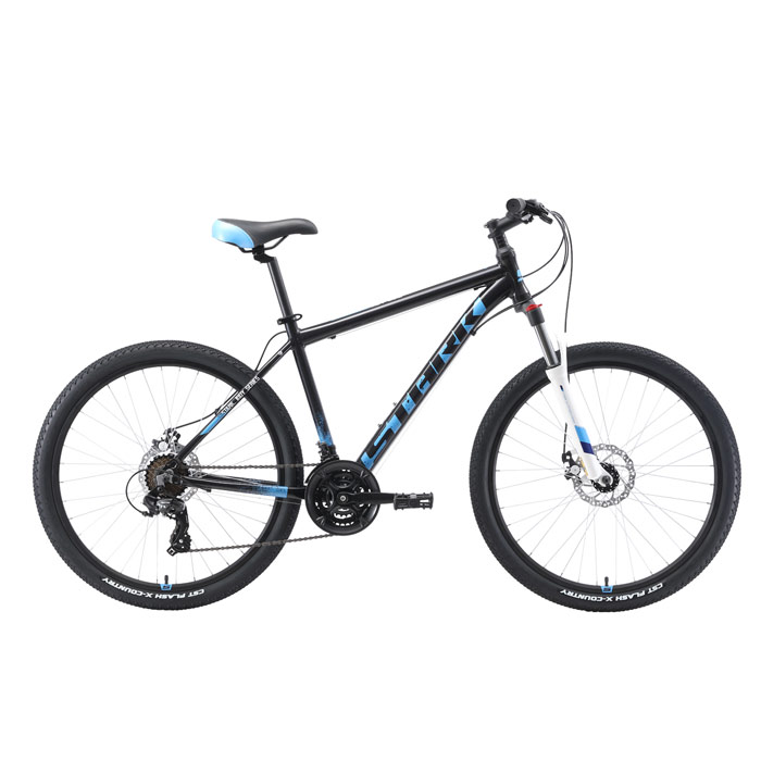 Велосипед STARK Indy 26.2 D (черный/голубой/белый) (2019)