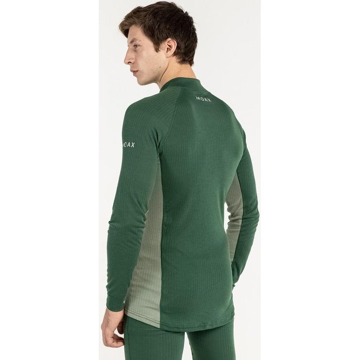 Термобелье мужское (верх) MOAX Race LS (с воротником) (зеленый)