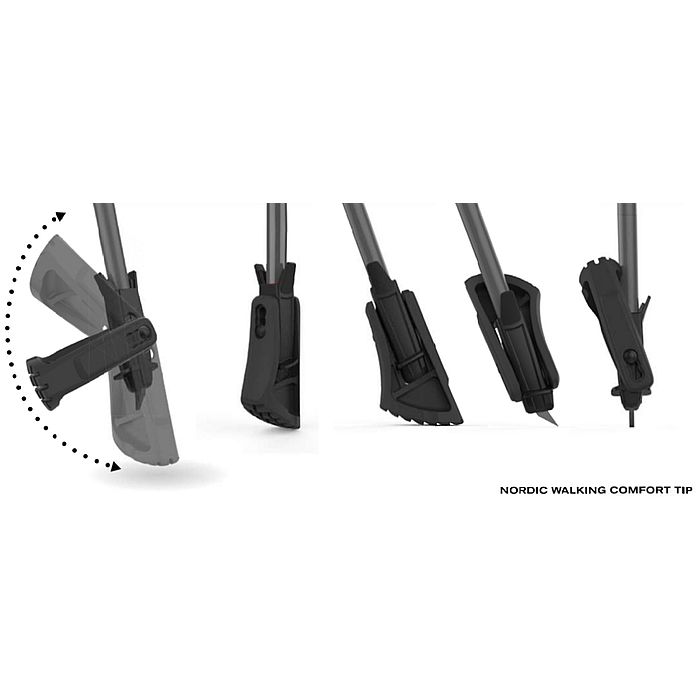 Наконечники палок ск. ходьбы (сменный комплект) KV+ (8P329) Set Comfort tip and rubber, 10 mm