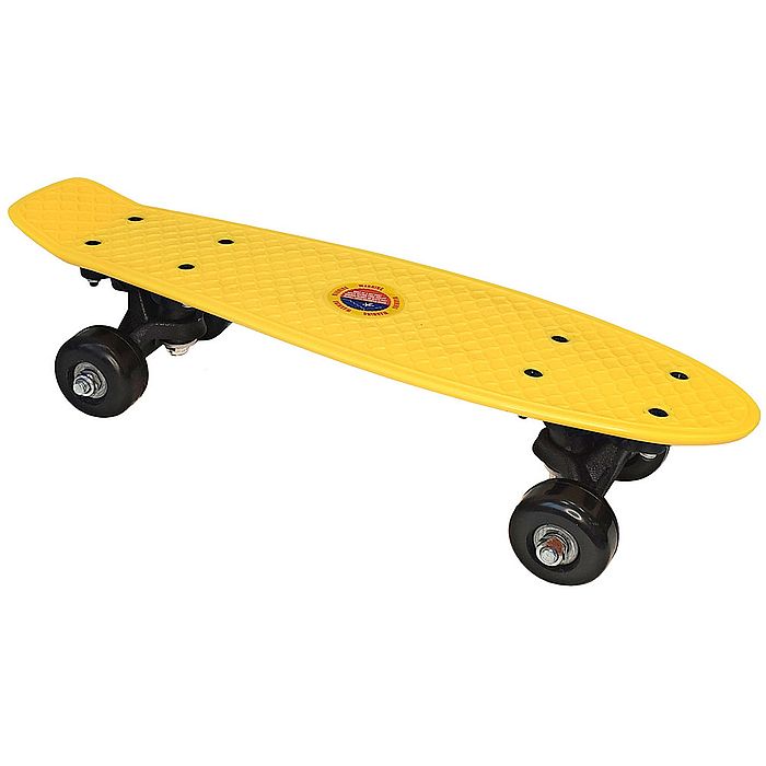 Пенни борд (скейт детский) SPORTEX SK40X (41x12 см) (желтый)