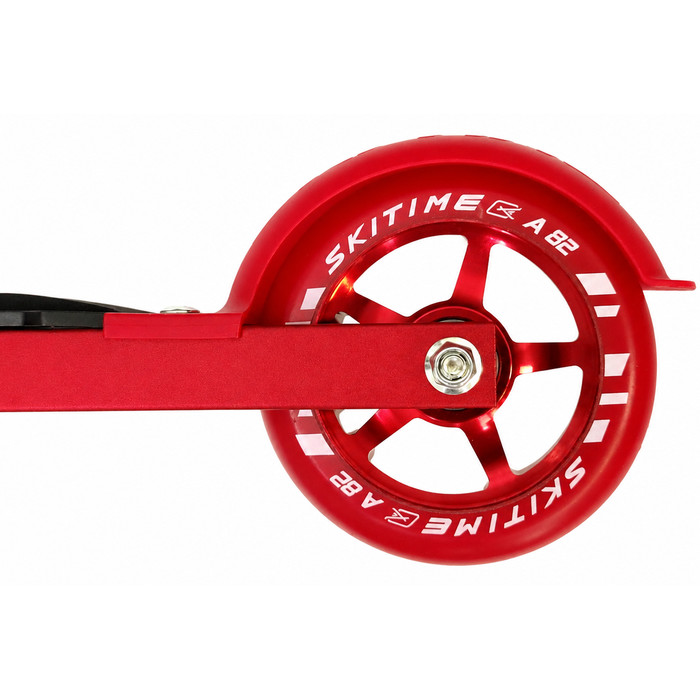 Лыжероллеры с креплениями SKI TIME Коньковые (550/100х24PU/82A) (белый/красный)