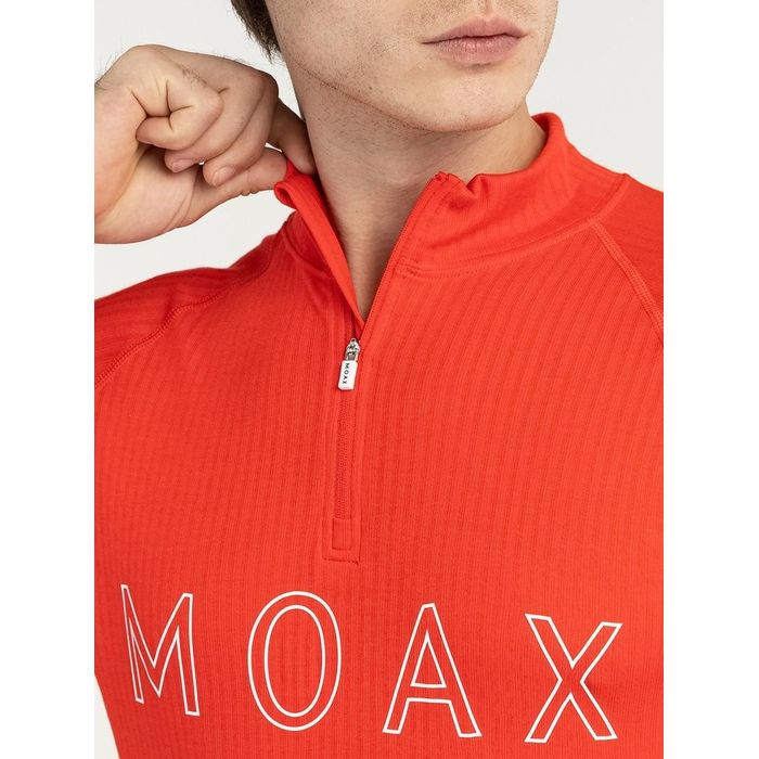 Термобелье мужское (верх) MOAX Race LS (с воротником) (красный)