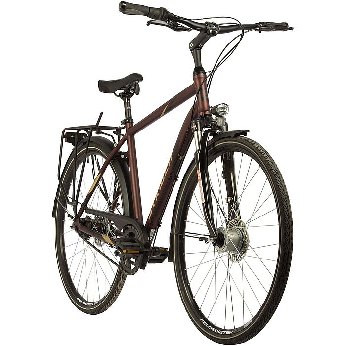 Велосипед STINGER Vancouver Evo 28&quot;, Al, Roller Brake, 7-Speed (коричневый) (2021)