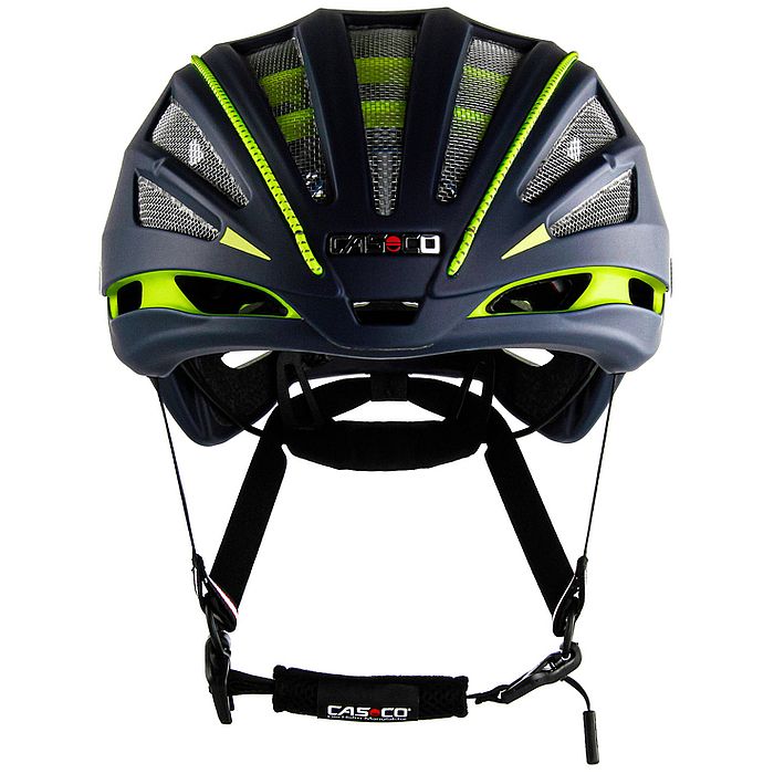 Шлем для велосипеда CASCO SPEEDairo 2 (с визором) (синий/желтый)
