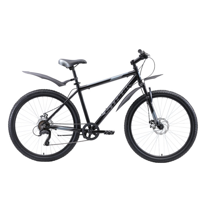 Велосипед STARK Respect 26.1 D Microshift (черный/серый) (2020)