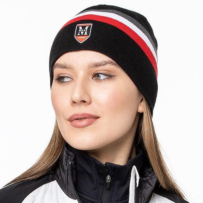 Шапка MOAX Tradition Sport Stripe (черный/красный)