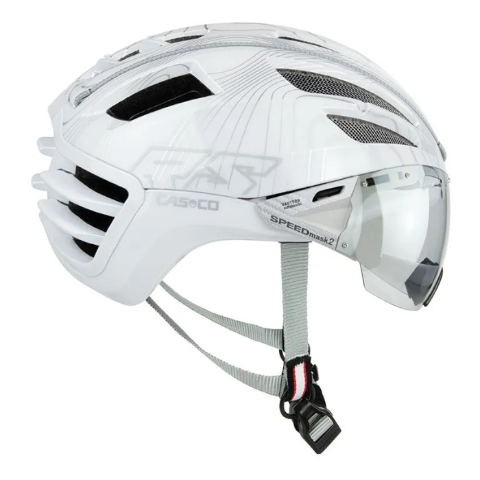 Шлем для велосипеда CASCO SPEEDairo 2 (с визором) (белый)